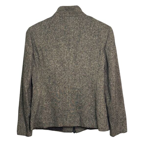 Akris Punto Made in Italy Size 8 Tweed Zip Up Wool Silk Blend Jacket - Picture 5 of 9